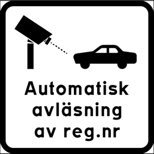 Automatisk avläsning av reg.nr